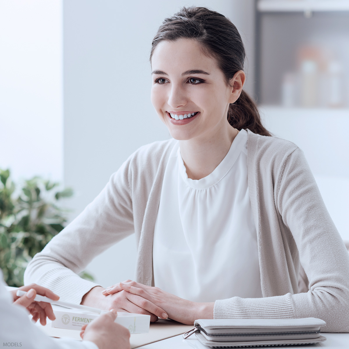 Woman at a consultation